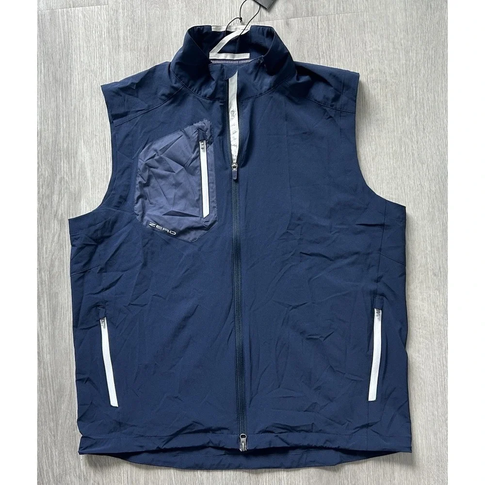 New Zero Restriction Z700 Full Zip Vest Navy Size Large